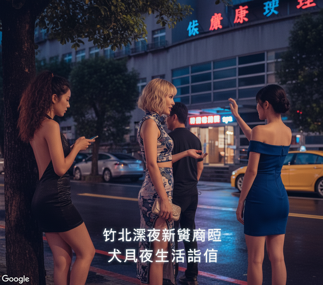 竹北深夜商區街景