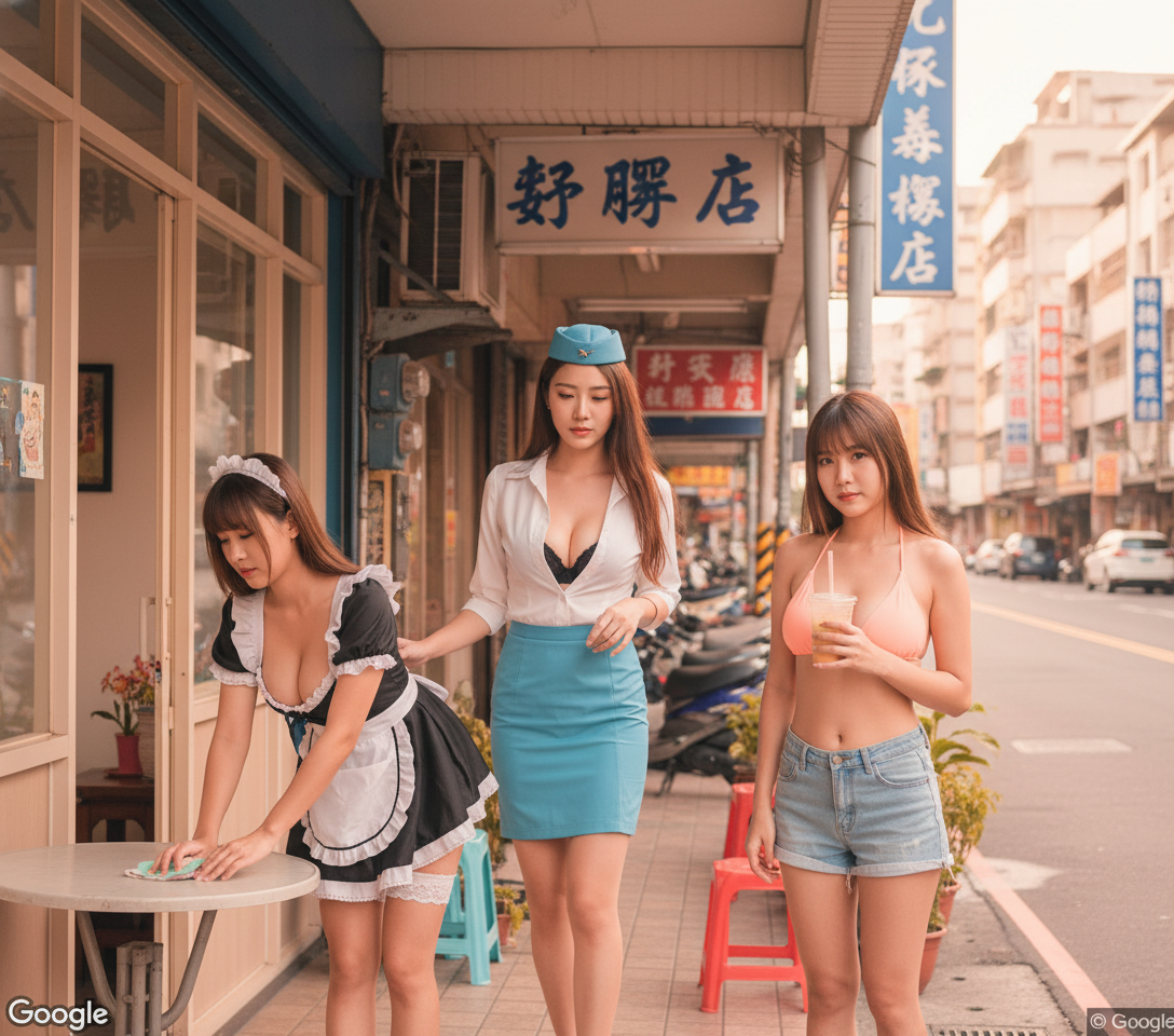 台南火車站附近夜晚街景