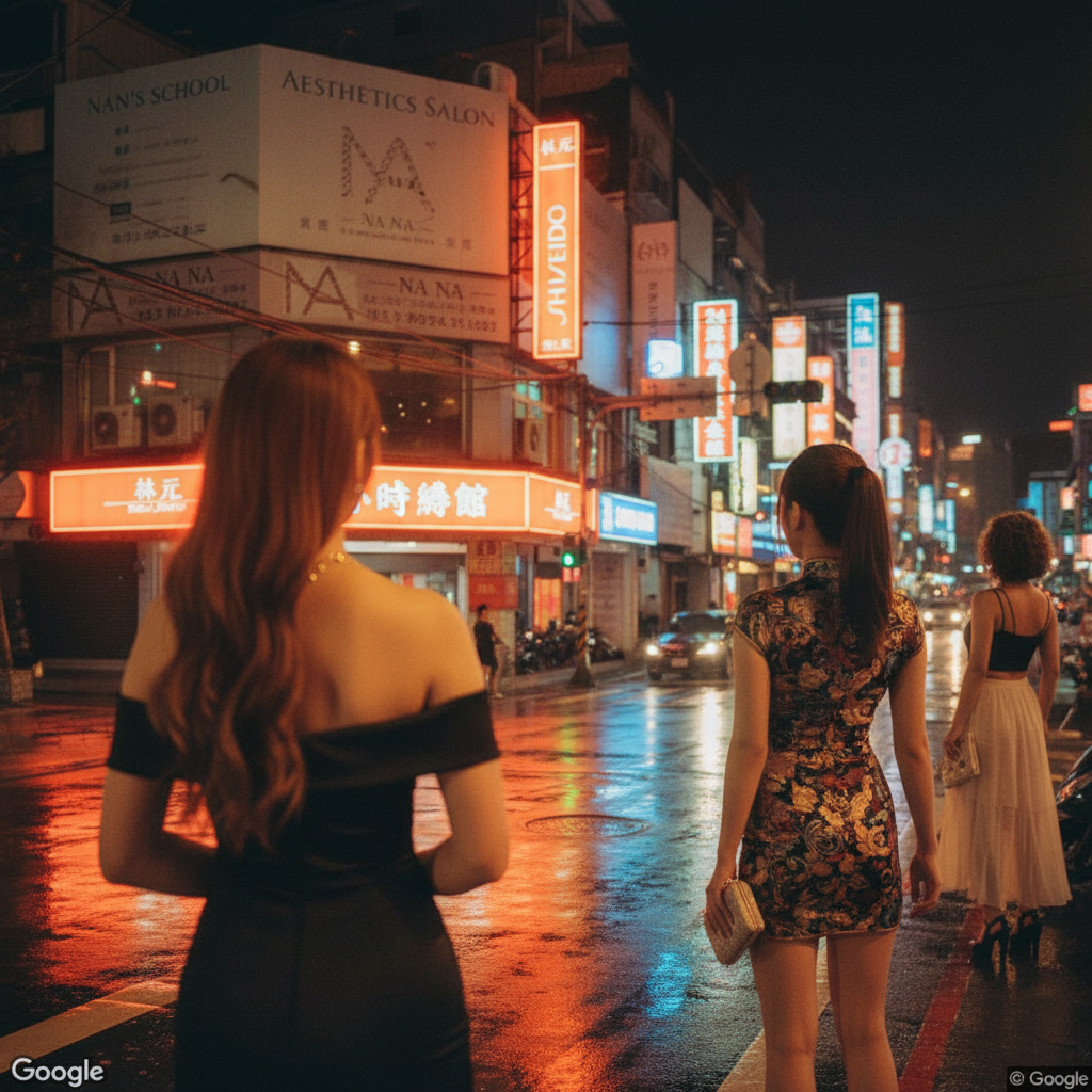 中壢中平路商圈深夜街景